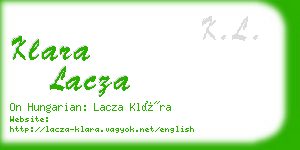 klara lacza business card